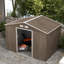Timber Rustic Steel Garden Storage Shed With Lockable Double Doors And Vents