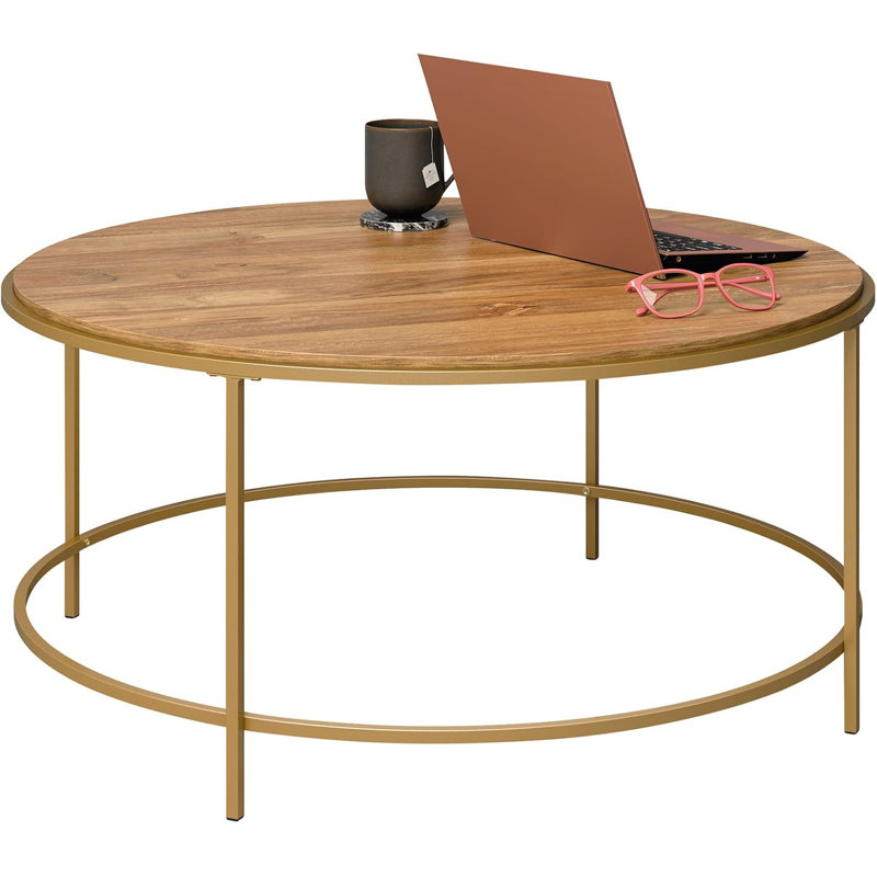 Sindoori Mango Round 40" Wood & Metal Coffee Table