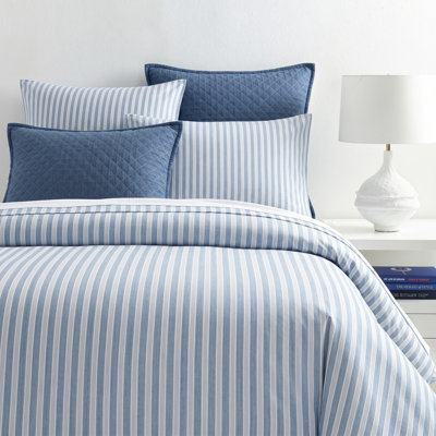 Simons French Blue Stripe Duvet Sham