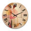 Pleine lune pleine géométrie rétro or rose II - horloge murale géométrique abstraite surdimensionnée en bois-1868979546