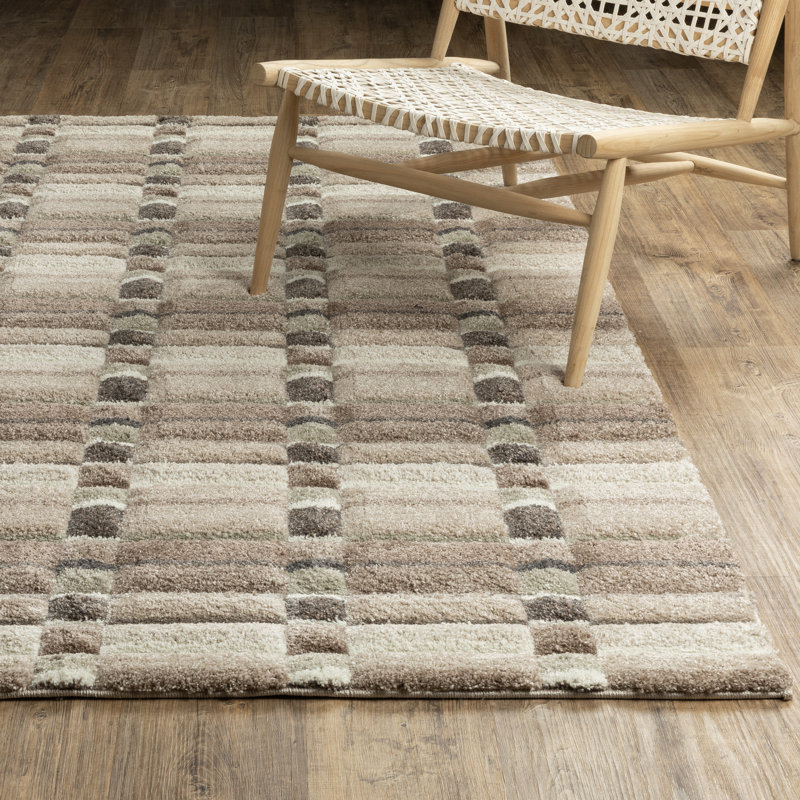 Tapis brun / beige Adreanna, Rectangle 5'3" x 7'6"