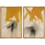Art mural abstrait, ensemble de 2 reproductions d'art encadrées sur toile-118759235-118759256