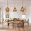 Ensemble de 3 luminaires suspendus en rotin Boho de 8,66 po Yingst (ensemble de 3)-2088975969