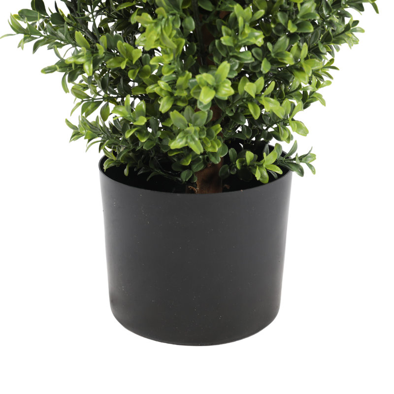 UV Boxwood Shrub 36" Topiary, 48" H x 15" W x 15" D