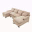 Canapé en U en forme de nuage, canapé modulaire 4 places en chenille confortable de 110 po pour le salon, canapé-lit modulaire avec méridienne double et mousse mémoire pour appartement-991636984