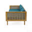 Lit de jour 3 places avec accoudoirs en rotin (coussin)-56028449