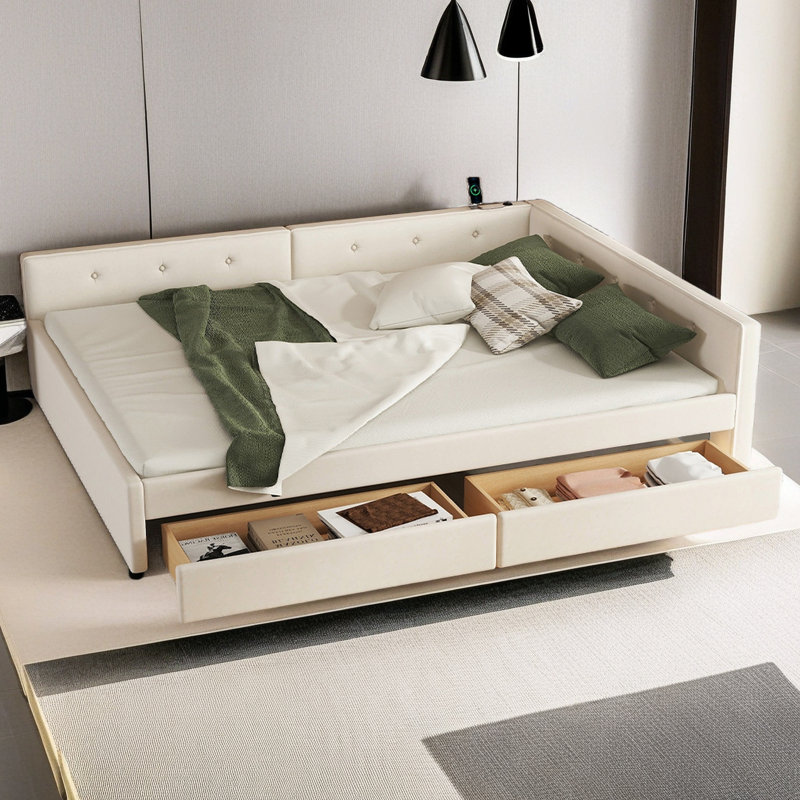 Upholstered Platform Bed, Queen