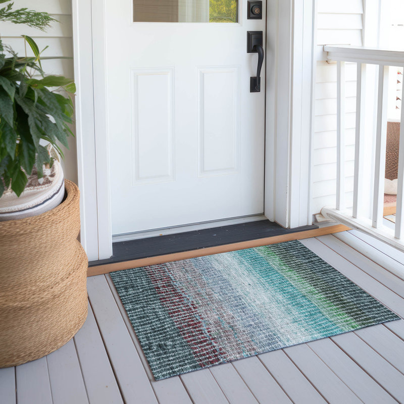 Tapis intérieur / extérieur lavable à la machine Matteson ACN2314, Rectangle 1 pi 8 po x 2 pi 6 po