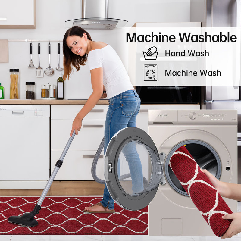 Non-Slip Kitchen Mat, Super Absorbent & Stain Resistant Washable Floor Rug for Kitchen, Laundry, Sink, Rectangle 20" x 32"