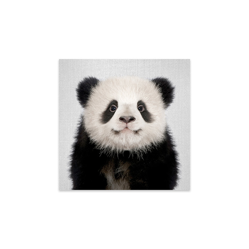 Reproduction d'ours panda sur verre acrylique, H 24 po x l 24 po x P 0,25 po