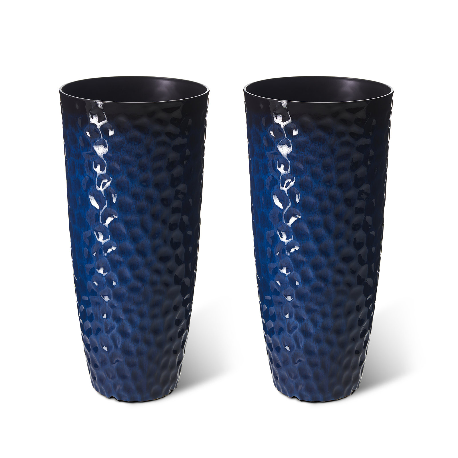 Pot Planter, 31" H x 15" W x 15" D, Cobalt Blue