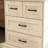 Modern Rustic Accent Chest With Four Drawers, Black Metal Handles – Distressed Light Oak