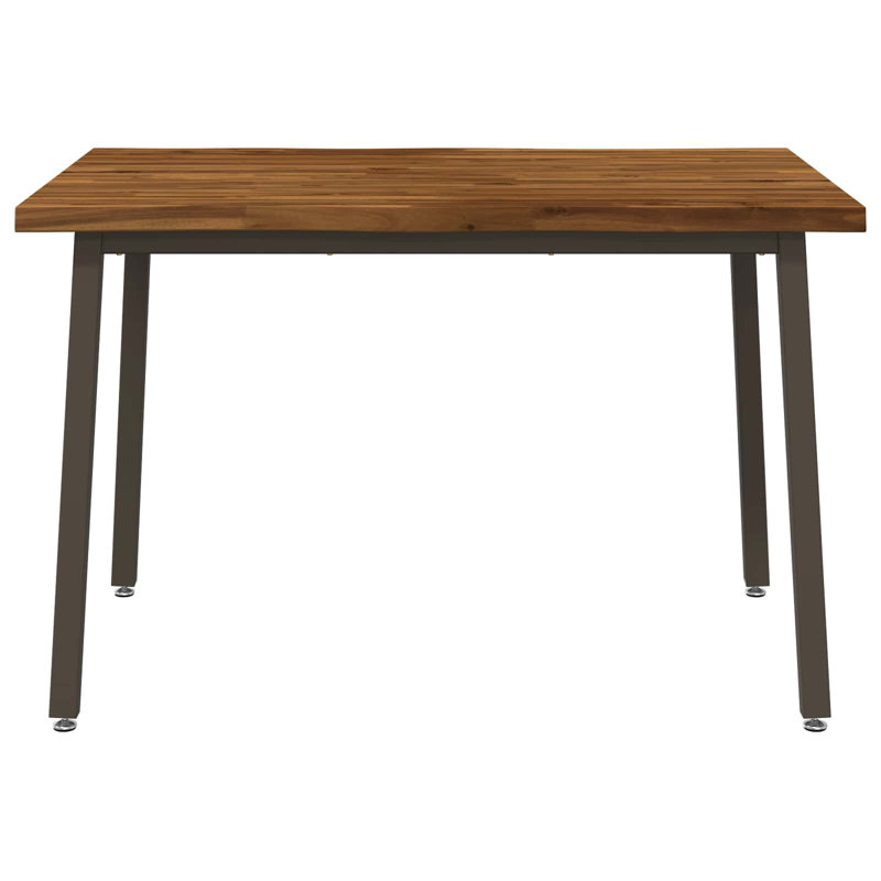 Acacia Dining Table, 75cm H x 120cm W x 80cm D, Dark Brown / Black