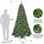 Arbre de Noël vert pré-éclairé avec lumières DEL multicolores et base en métal-69886809