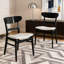 Ensemble de 2 chaises de salle à manger rembourrées de style Mid-Century, avec des pieds en bois d'hévéa écologiques, des sièges confortables et élégants-1284044246-1284044247