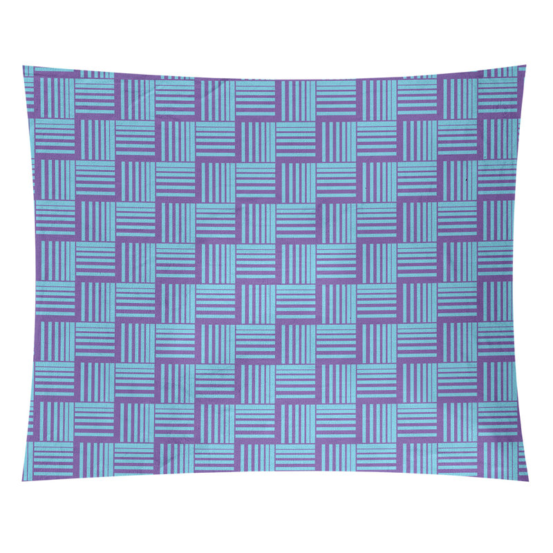 Tapisserie, Mauve / bleu sarcelle, H 51 po x l 60 po