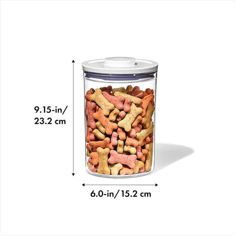 2,5 lb Contenant alimentaire en plastique avec couvercle à pression