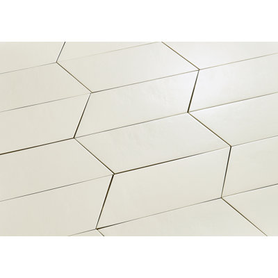 Cement Series 4" x 10" Left Chevron Porcelain Tile