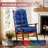 No-Slip Adirondack Chair Cushion - Secure Fit One-Piece Design, 4 Inch Thick Waterproof Outdoor Cushion for Rocking Chairs with UV Protection, 44x19 Inches, Blue-221656131