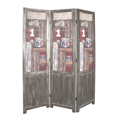 Parsons 130cm W x 180cm H 3 - Panel Folding Room Divider