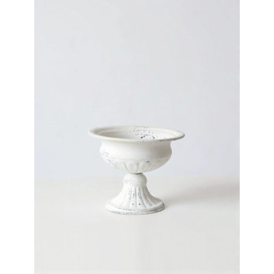Vintage Pedestal Metal Vase