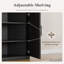 Armoire de coin autoportante, organisateur de rangement à tablettes réglables pour le salon, la cuisine et la chambre à coucher