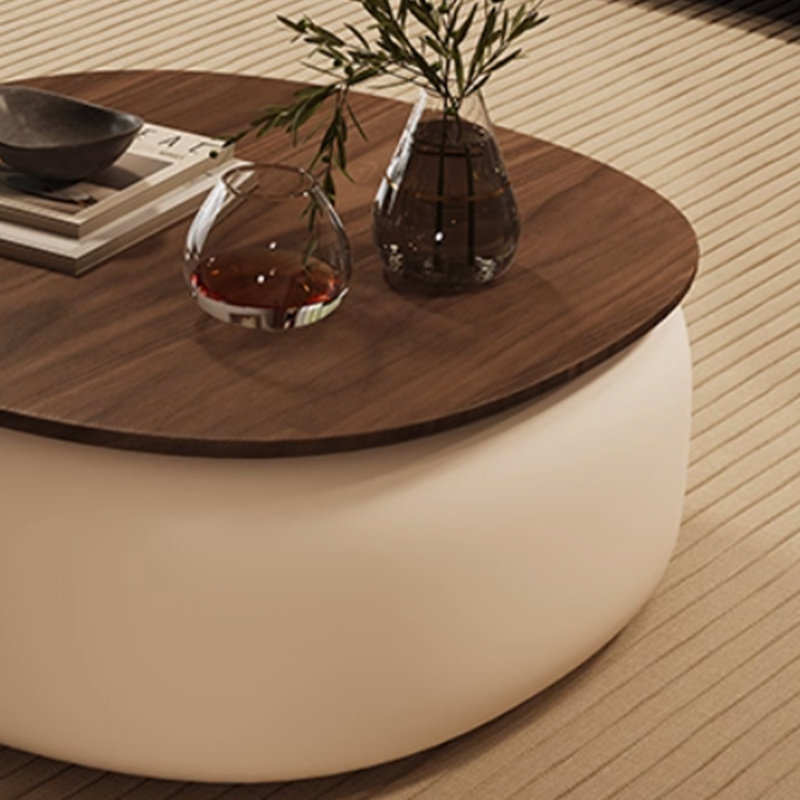 Table basse rétro de style niche haut de gamme, Crème, crème