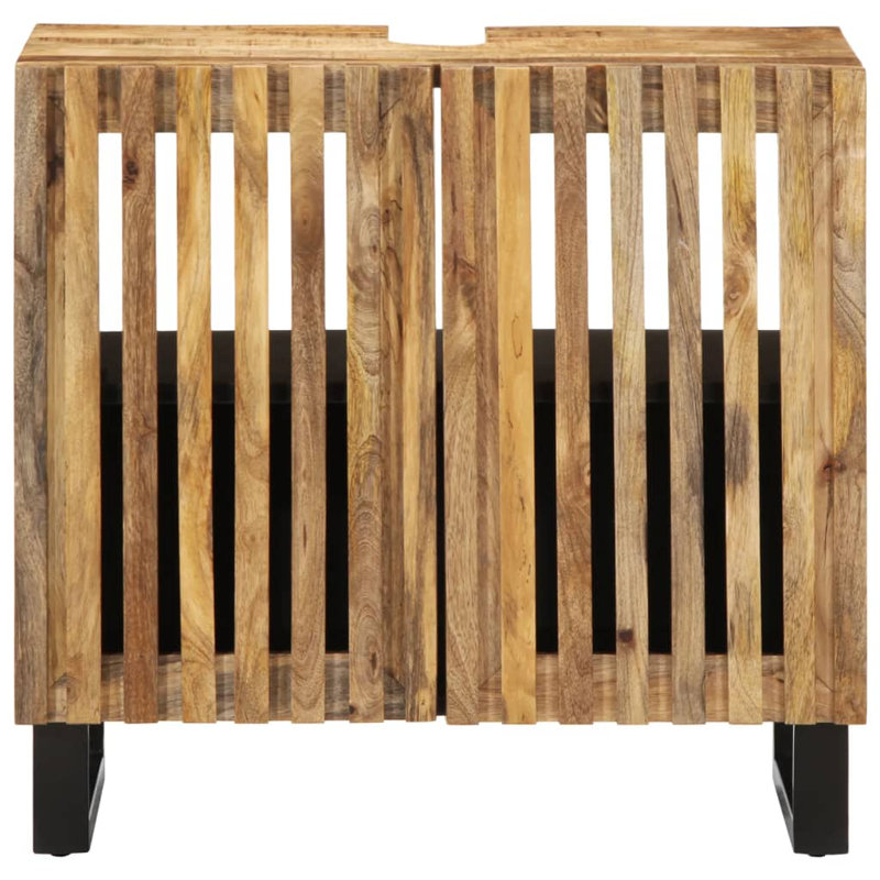 16-5 Solid Wood Under Sink Cabinet, Rough solid mango wood
