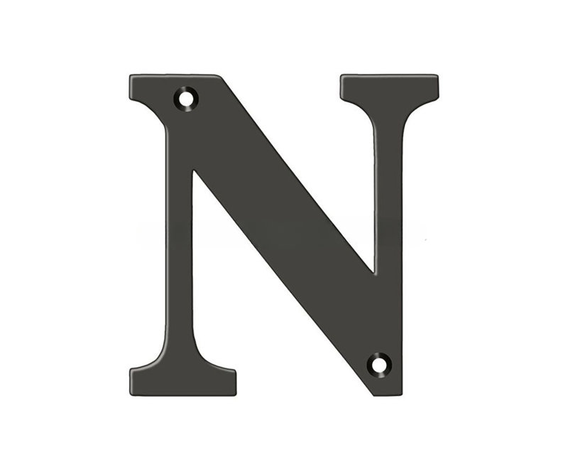 Deltana RL4N-10B - Résidentiel, lettre N, finition bronze huilé, Bronze huilé, N