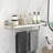 Elegant 16-Inch Marble Wall Shelf With Towel Bar - Durable Space-Saving Design For Bathroom And Living Room
