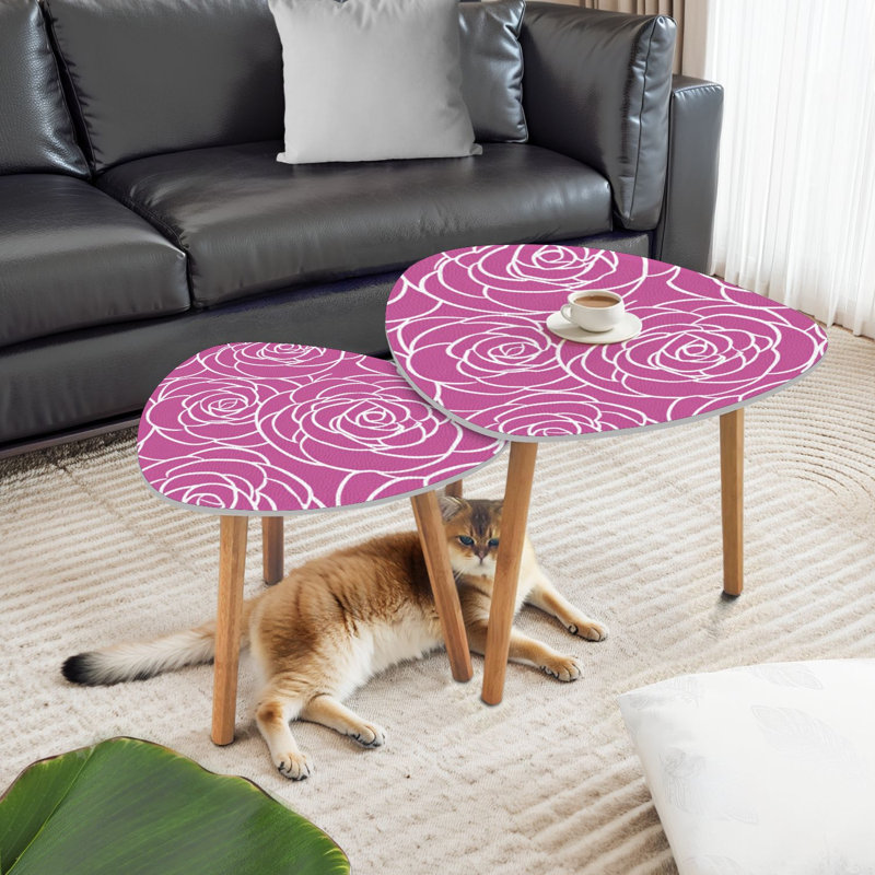 Ensemble de 2 tables basses gigognes Triangle