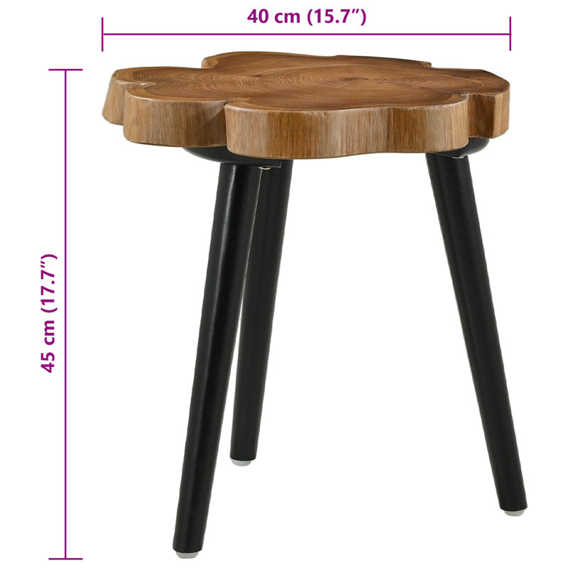 Alidade Solid Wood Three Leg Coffee Table