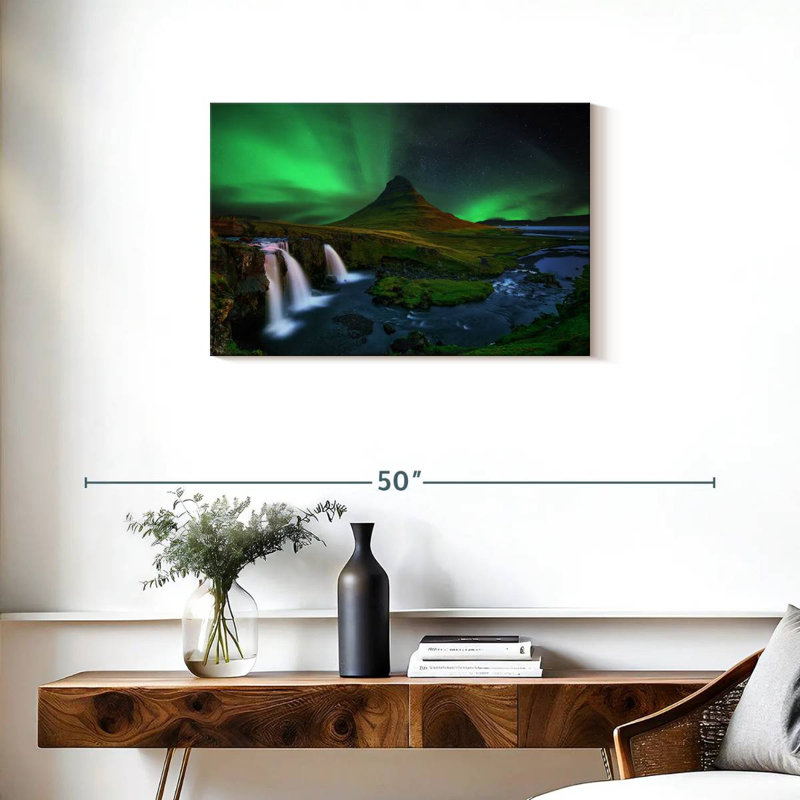 Alvord Kirkjufell - lueur verte, H 20 po x l 30 po