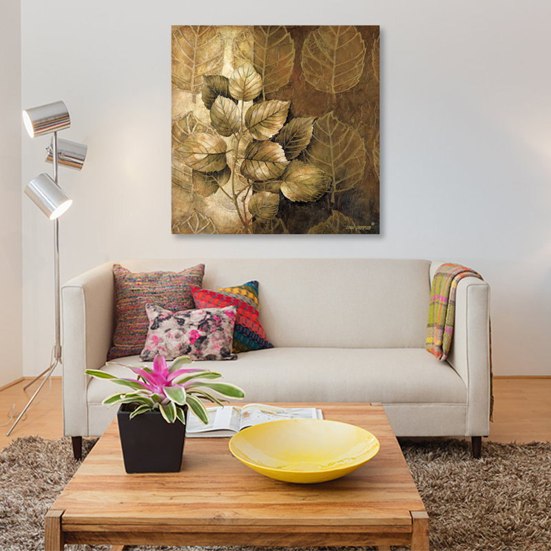 « leaf patterns iii », impression sur toile, H 12 po x l 12 po x P 0,75 po, Pas de tapis, Toile tendue