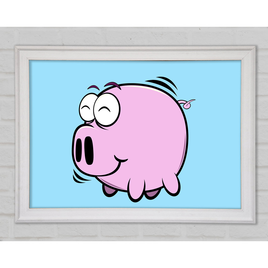 Happy Pig - Bilderrahmen Kunstdrucke