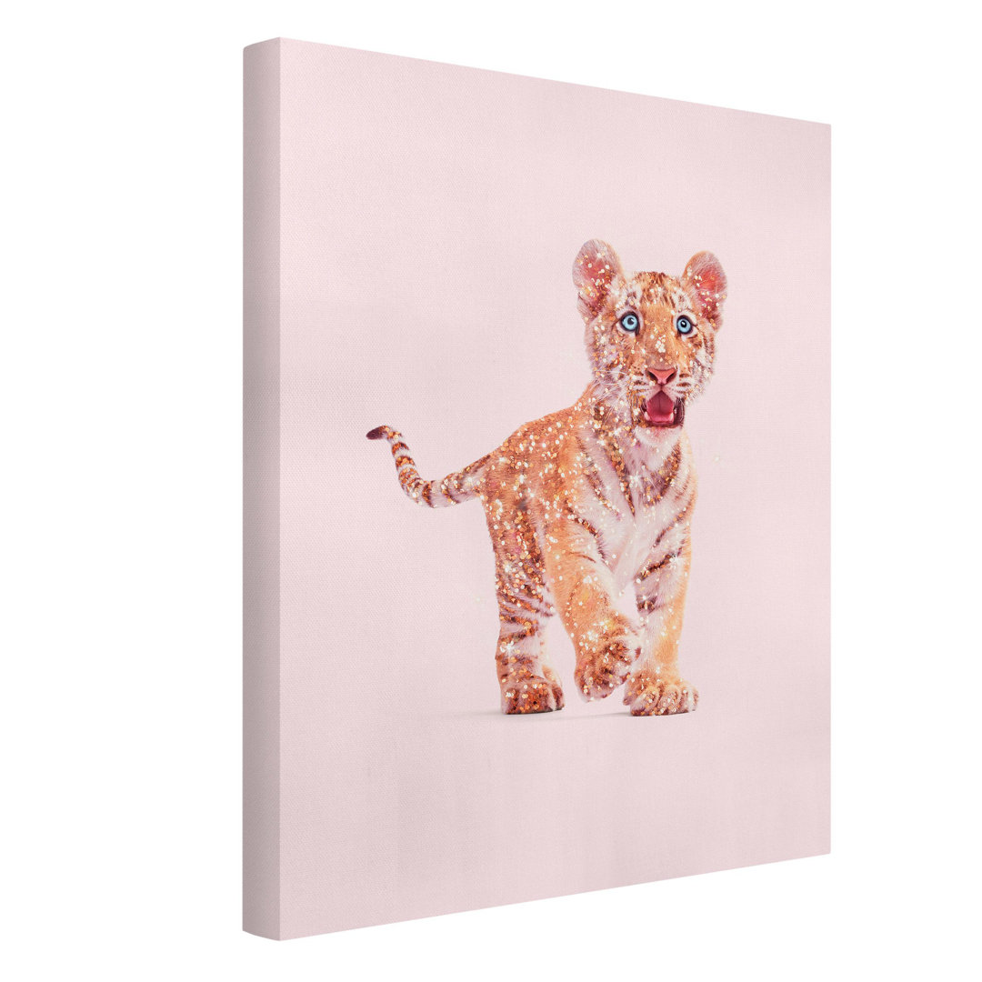 Leinwandbild - Jonas Loose - Tiger Mit Glitzer