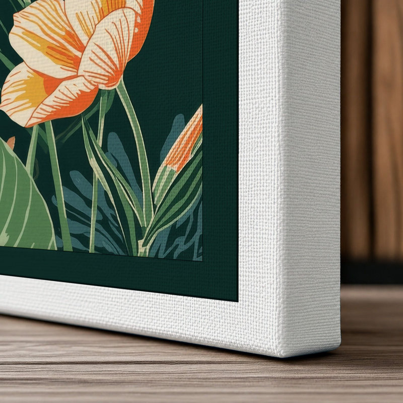Tropical Garden Botanicals Botanical - Wrapped Canvas, 24x16 - 61.0 x 40.6 cm, White Border