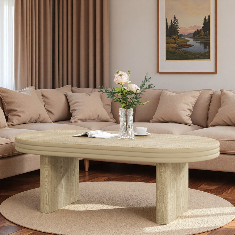 Table basse Mid Century Modern, Naturel