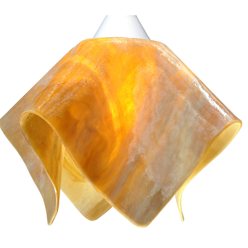 Amergin 1 - Light Unique/Statement Pendant, Small, Brown, Honey