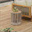 Ensemble de table rustique industrielle, table basse et table d'appoint avec design en corde tissée, ensemble de table moderne et fonctionnel pour le salon et la maison-1060160229