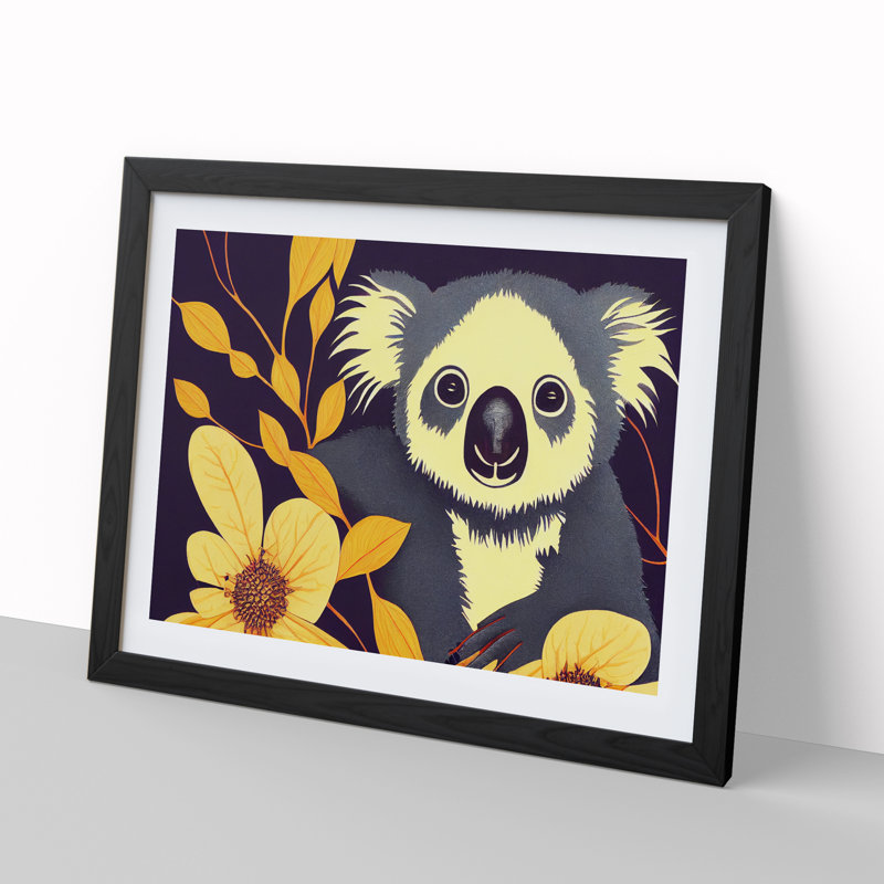 Koala Bear - Framed Print, Black Framed, 34cm H x 46cm W