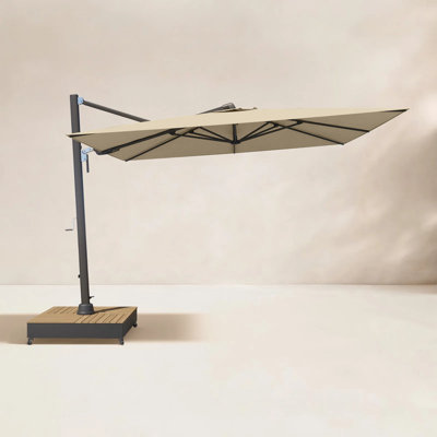 Parasol de patio en porte-à-faux en aluminium 10x13 pi