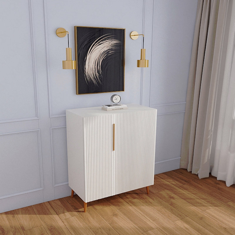 Modern White Sideboard Cabinet With Gold Handles