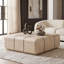 Table basse carrée, placage en travertin, aucun assemblage requis, largeur de 90 cm, style minimaliste moderne, beige