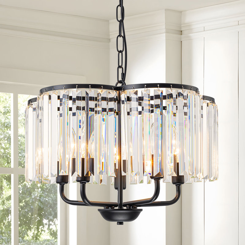 Friedhardt 5-light Crystal Chandelier With Flower Shades