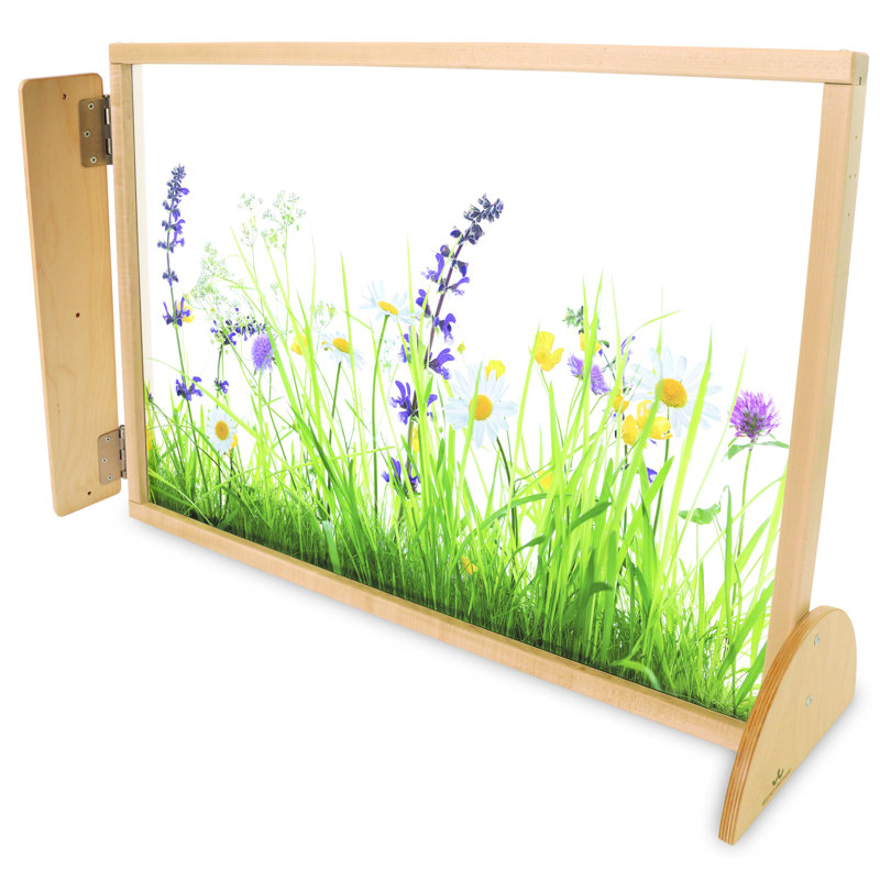 Nature-Inspired Clear Acrylic Room Divider Panel 36"