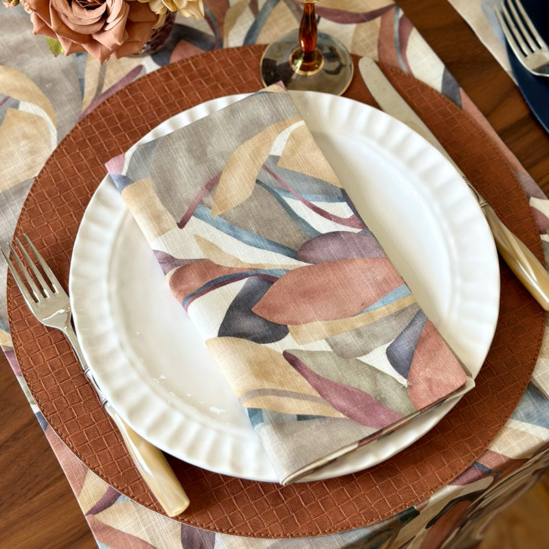 Tressé  15" Rd Mats, Terracotta