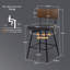 Swivel Upholstered Counter Stool with Metal Frame-1034074895