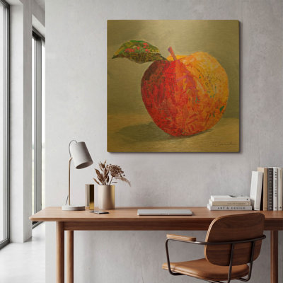 A is for Apple' By St. Hilaire Elizabeth Metal Wall Art, 36" x 36"