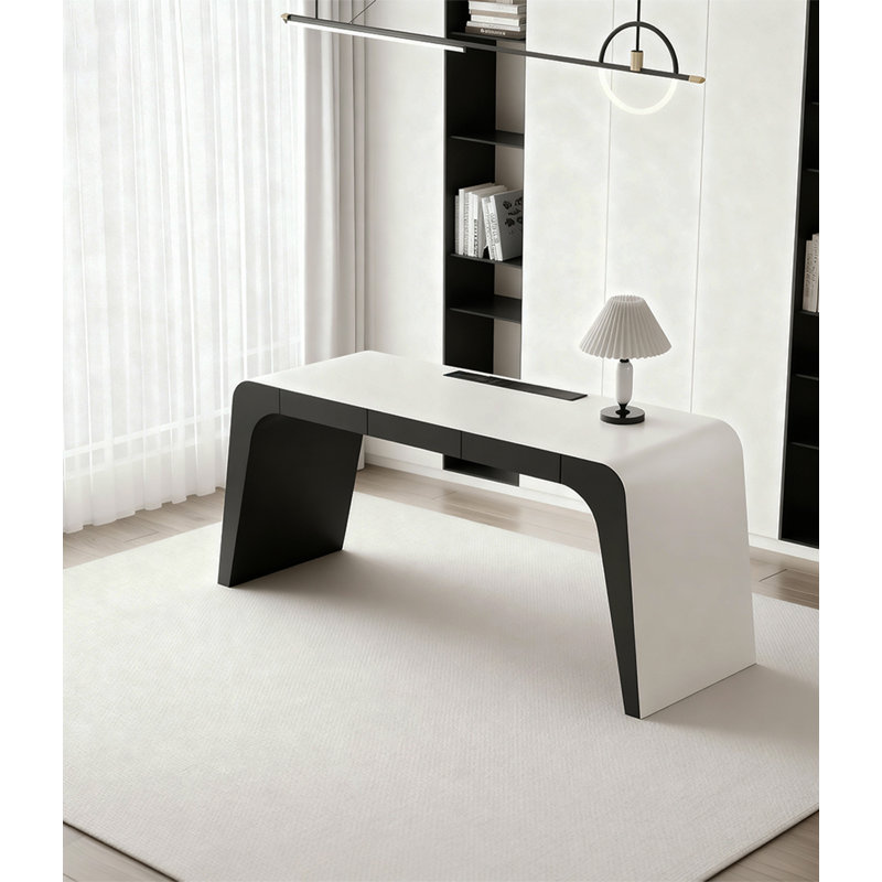 Bureau moderne et minimaliste, H 29,52 po x l 62,98 po x P 27,55 po